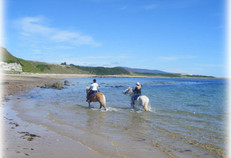 Pony trekkers on the beach