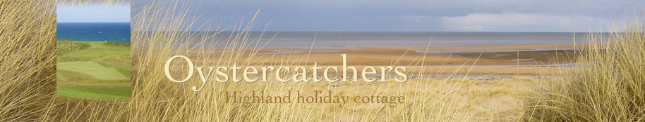 Oystercatchers highland holiday cottage title with beach view and golf course